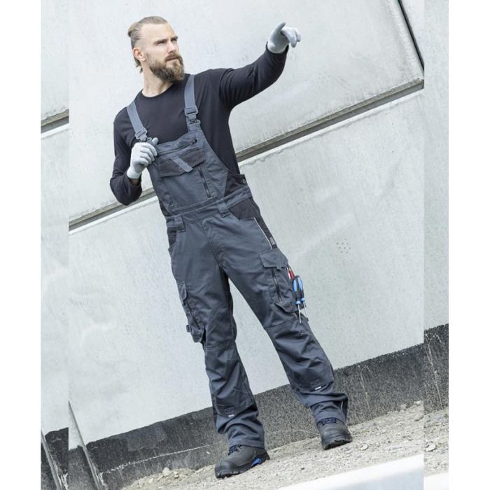Pantaloni de lucru de iarna cu pieptar VISION - gri inchis [3]