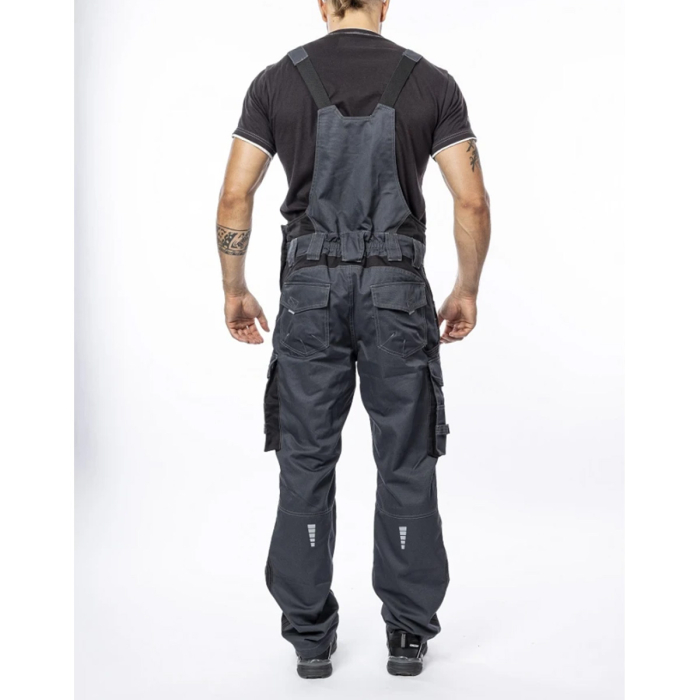 Pantaloni de lucru de iarna cu pieptar VISION - gri inchis [4]