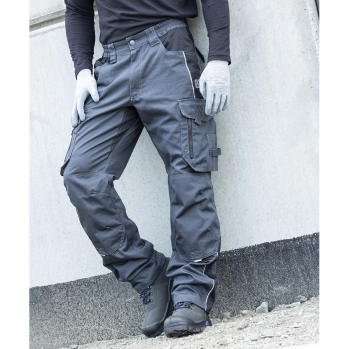 Pantaloni de lucru de iarna in talie VISION - gri inchis [3]