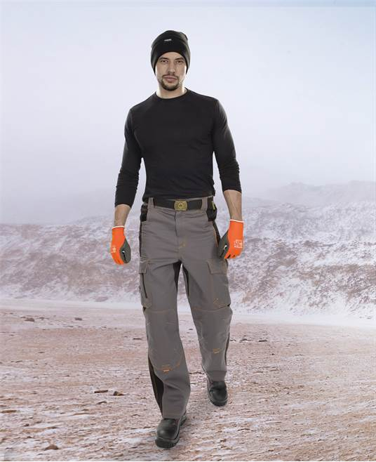 Pantaloni de lucru de iarna in talie VISION - gri/negru [2]