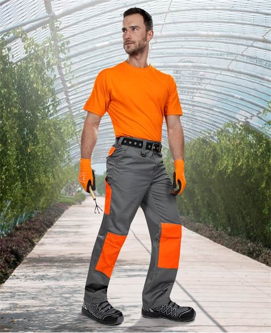 Pantaloni de lucru in talie 2STRONG - gri/portocaliu [3]