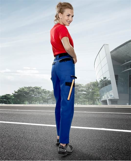 Pantaloni de lucru in talie COOL TREND - albastru - pentru femei [3]
