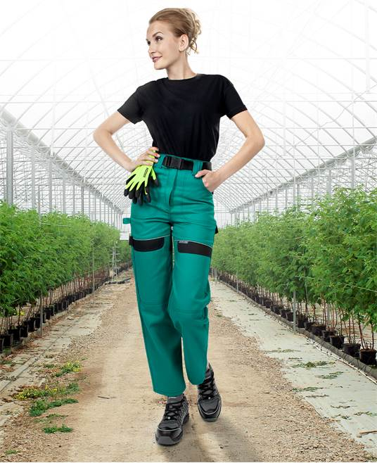 Pantaloni de lucru in talie COOL TREND - verde- pentru femei [4]