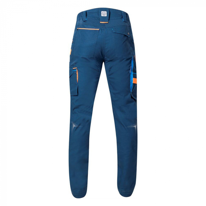 Pantaloni de lucru in talie Creatron - albastru/neon [2]