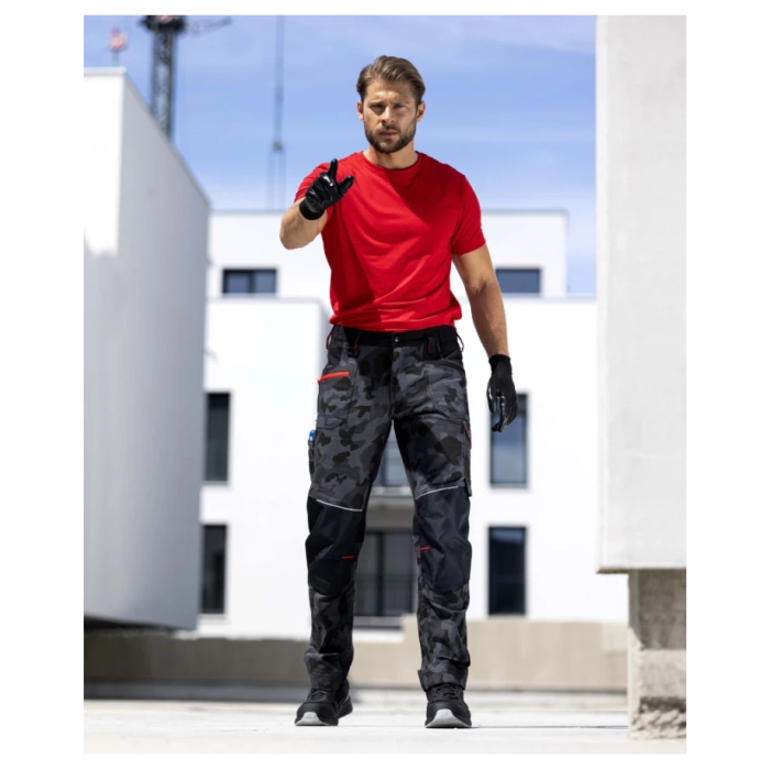 Pantaloni de lucru in talie Creatron - camo/negru [6]