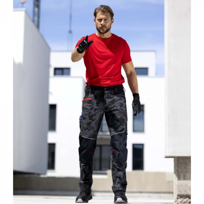 Pantaloni de lucru in talie Creatron - camo/negru [3]