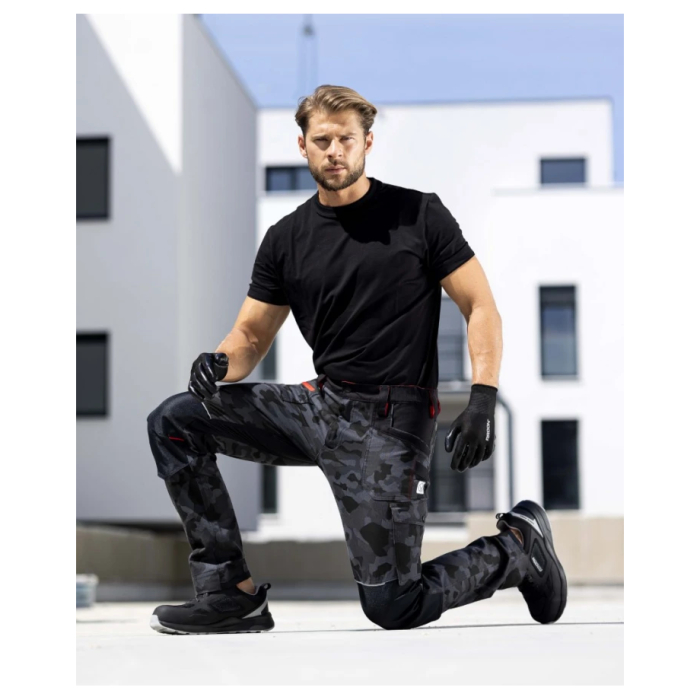 Pantaloni de lucru in talie Creatron - camo/negru [7]