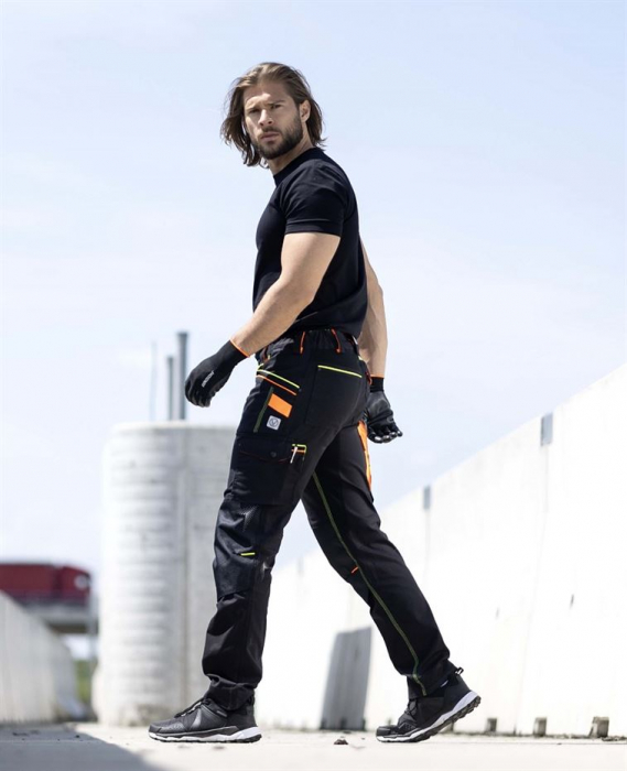 Pantaloni de lucru in talie Creatron - neon/negru [4]