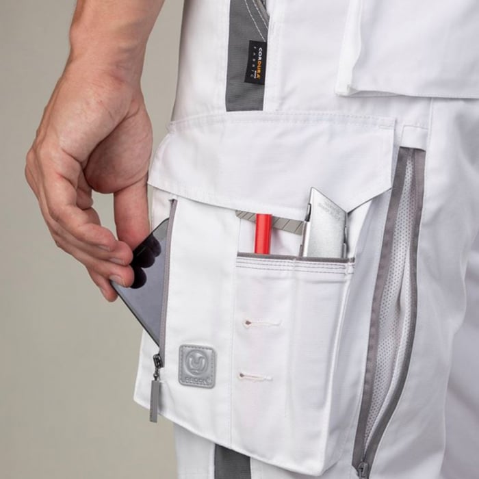 Pantaloni de lucru in talie hidrofobizati URBAN+ culoare alb [4]