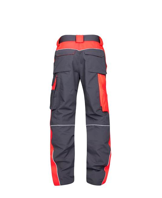 Pantaloni de lucru in talie NEON - gri/rosu [3]