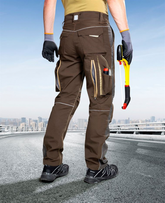 Pantaloni de lucru in talie URBAN - maro [4]