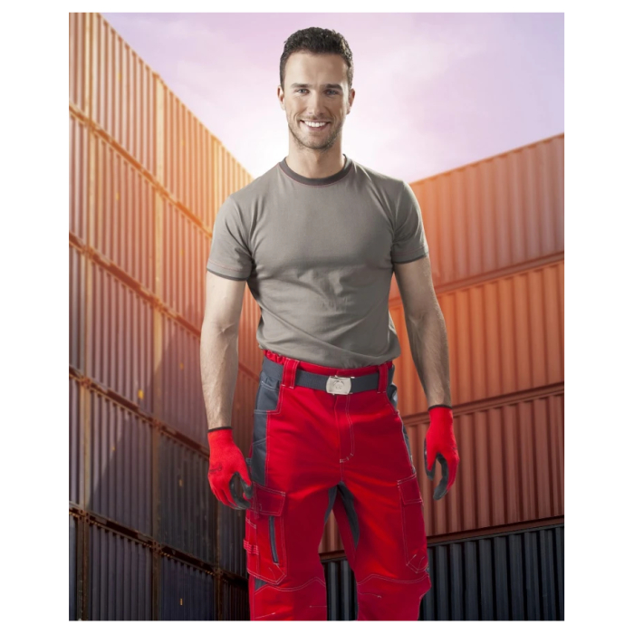 Pantaloni de lucru in talie VISION - rosu/gri [2]