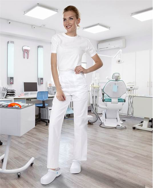 Pantaloni de lucru pentru femei - SANDER - alb [2]