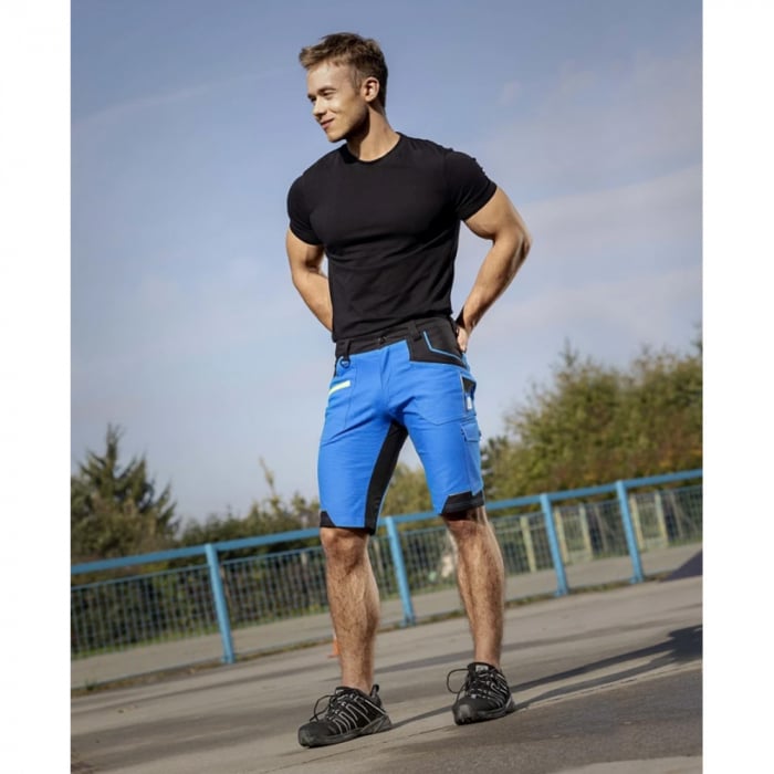 Pantaloni de lucru scurti 4XSTRETCH - albastru [4]