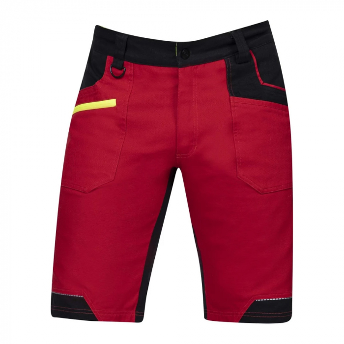 Pantaloni de lucru scurti 4XSTRETCH - rosu