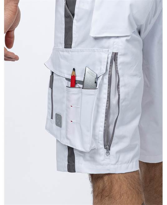 Pantaloni de lucru scurti hidrofobizati URBAN+ alb [6]