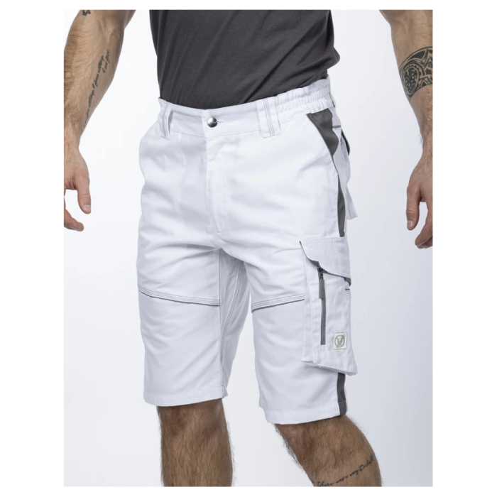 Pantaloni de lucru scurti hidrofobizati URBAN+ alb [3]