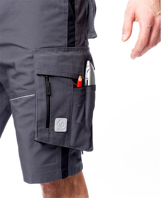 Pantaloni de lucru scurti hidrofobizati URBAN+ gri inchis [6]