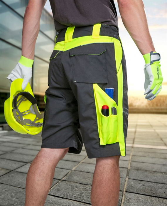 Pantaloni de lucru scurti NEON - galben [2]