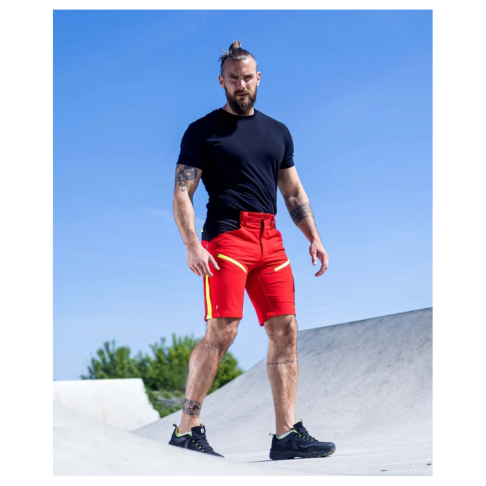 Pantaloni softshell scurti CITYCONIC - rosu [4]
