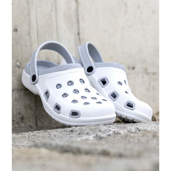 Papuci tip crocs MARINE - alb/gri [6]
