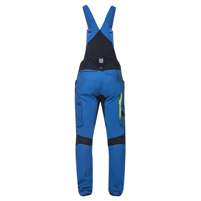 Set costum cu pantaloni de lucru cu pieptar 4XSTRETCH - albastru [9]