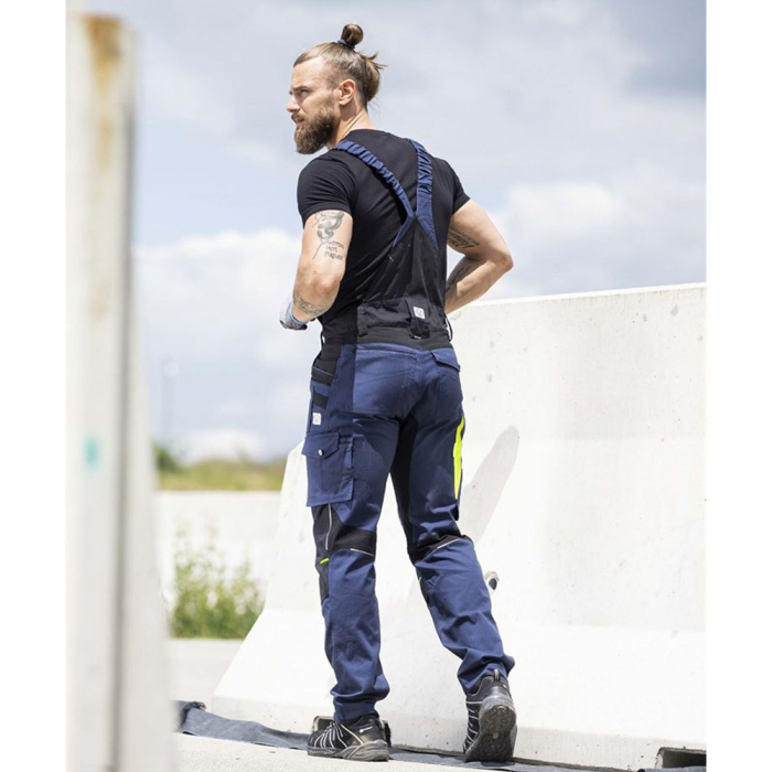 Set costum cu pantaloni de lucru cu pieptar 4XSTRETCH - bleumarin [9]