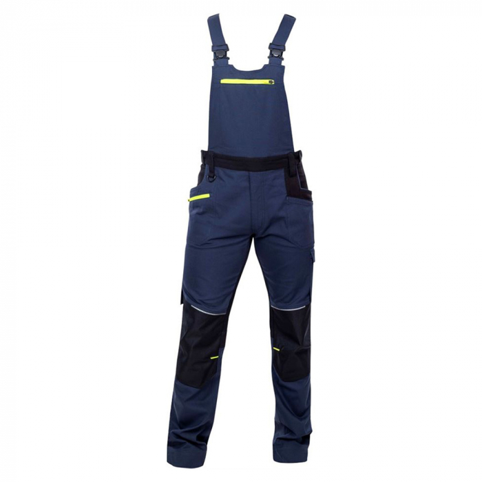 Set costum cu pantaloni de lucru cu pieptar 4XSTRETCH - bleumarin [4]