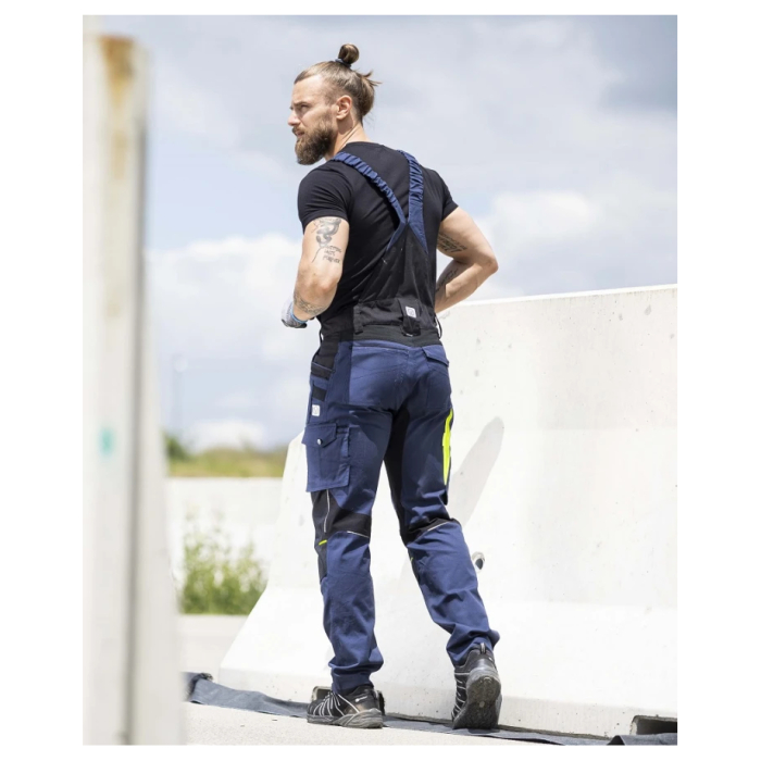 Set costum cu pantaloni de lucru cu pieptar 4XSTRETCH - bleumarin [12]
