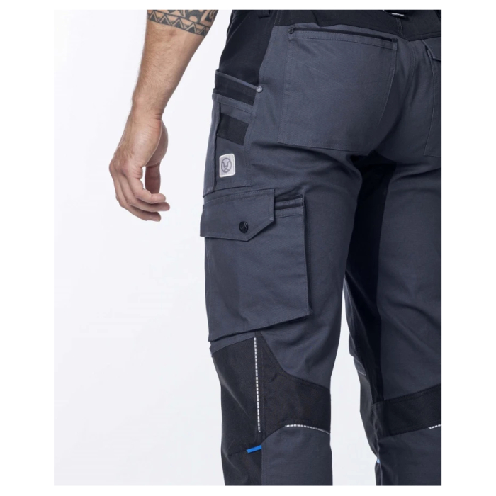 Set costum cu pantaloni de lucru cu pieptar 4XSTRETCH - gri inchis [16]