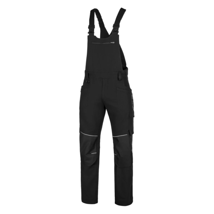 Set costum cu pantaloni de lucru cu pieptar 4XSTRETCH - negru [11]