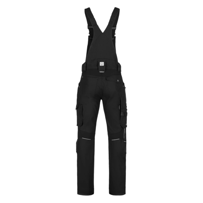 Set costum cu pantaloni de lucru cu pieptar 4XSTRETCH - negru [12]