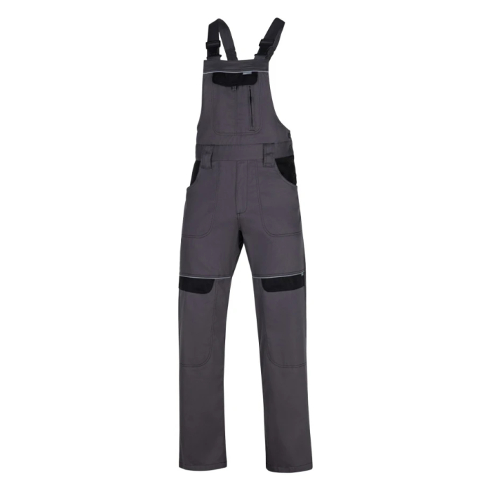 Set costum cu pantaloni de lucru cu pieptar COOL TREND - gri [7]