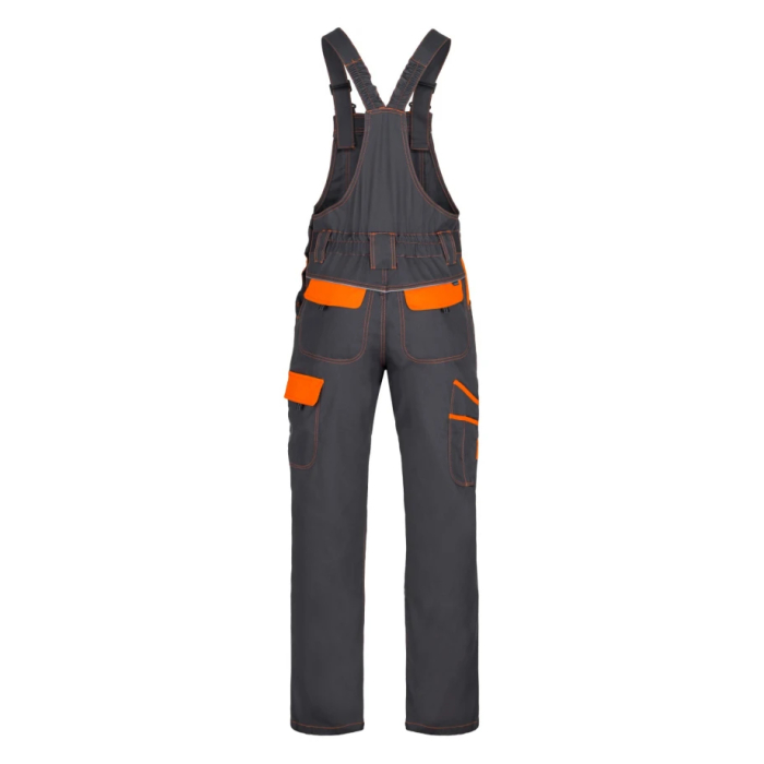 Set costum cu pantaloni de lucru cu pieptar COOL TREND - gri/portocaliu [7]