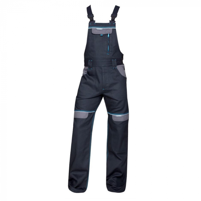 Set costum cu pantaloni de lucru cu pieptar COOL TREND - negru [6]