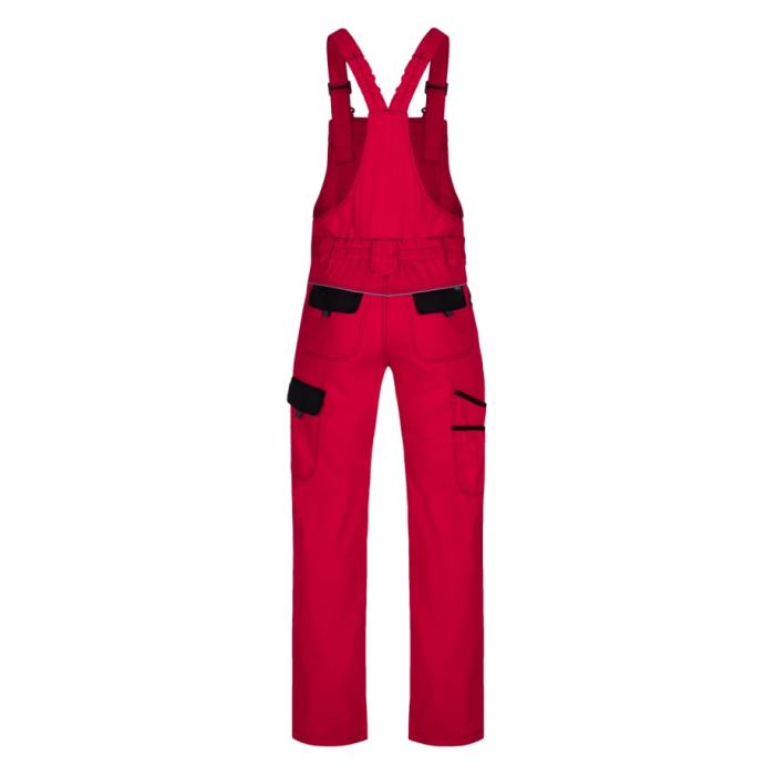 Set costum cu pantaloni de lucru cu pieptar COOL TREND - rosu [7]