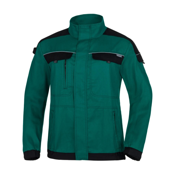 Set costum cu pantaloni de lucru cu pieptar COOL TREND - verde [2]