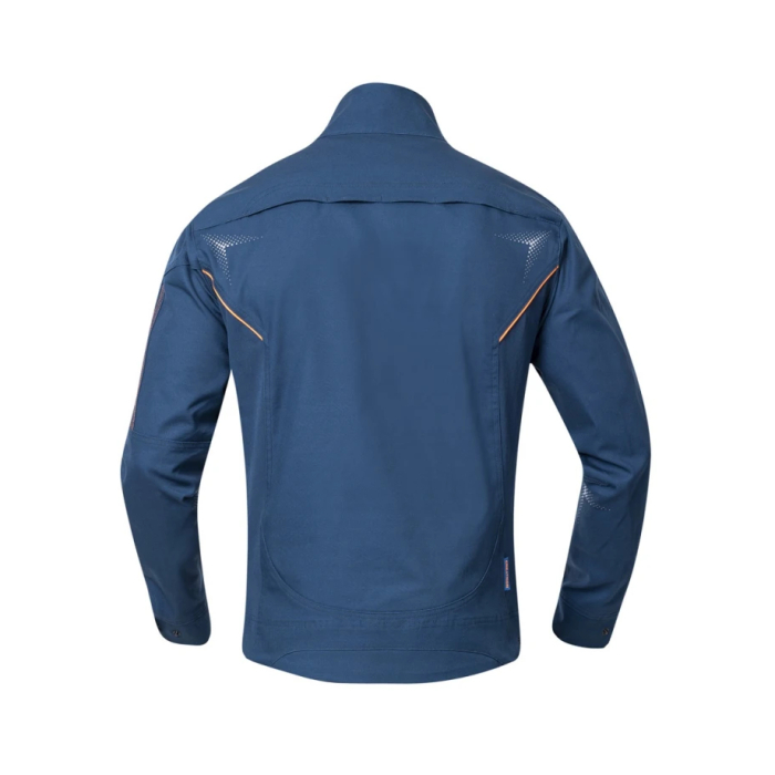 Set costum cu pantaloni de lucru cu pieptar CREATRON - albastru/neon [3]