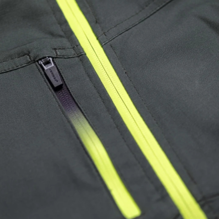 Set costum cu pantaloni de lucru cu pieptar CREATRON - verde/kaki [6]