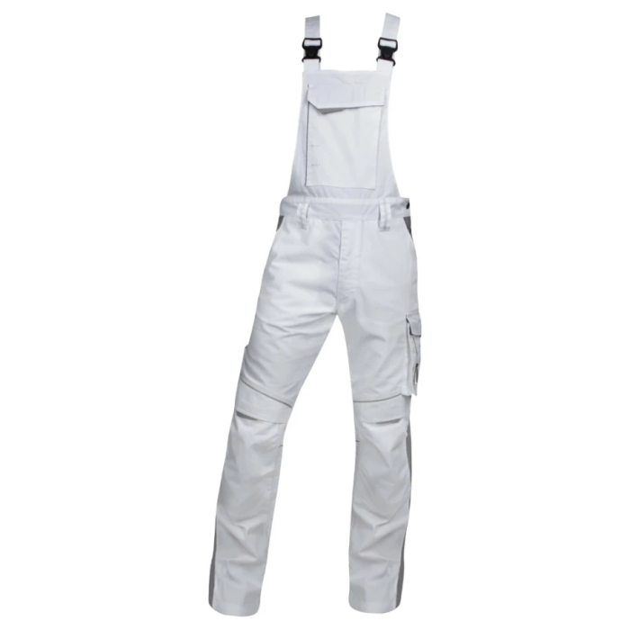 Set costum cu pantaloni de lucru cu pieptar hidrofobizati URBAN+ - alb [7]