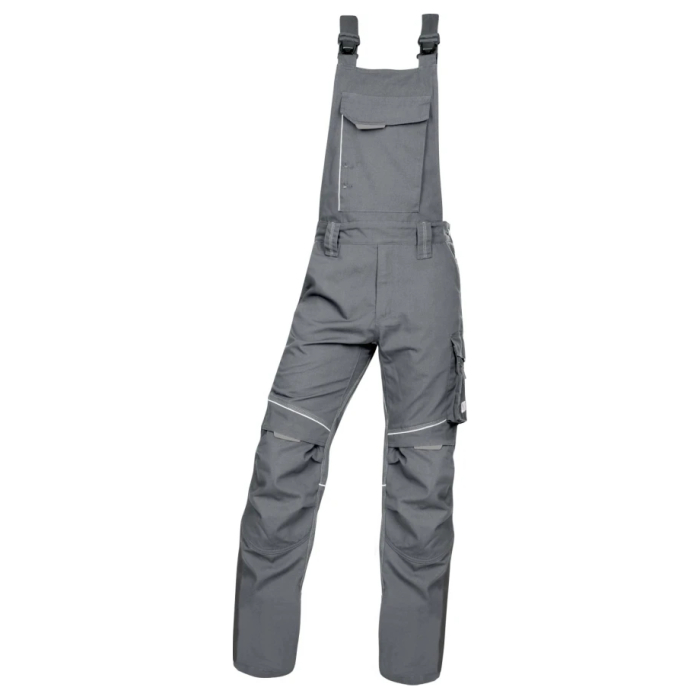 Set costum cu pantaloni de lucru cu pieptar hidrofobizati URBAN+ - gri [6]