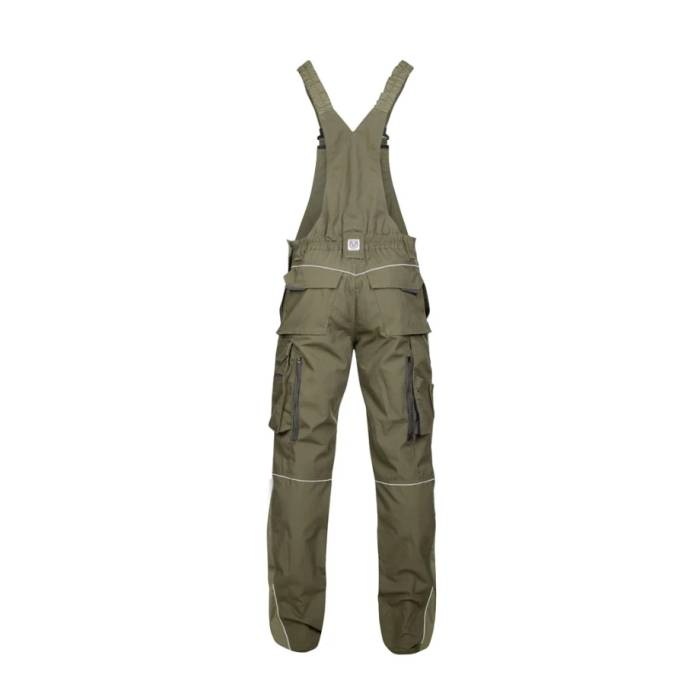 Set costum cu pantaloni de lucru cu pieptar hidrofobizati URBAN+ - kaki [7]