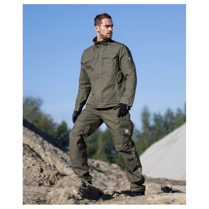 Set costum cu pantaloni de lucru cu pieptar hidrofobizati URBAN+ - kaki [4]