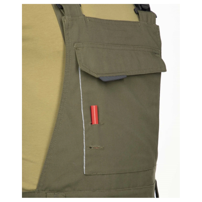 Set costum cu pantaloni de lucru cu pieptar hidrofobizati URBAN+ - kaki [11]