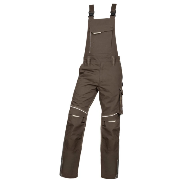 Set costum cu pantaloni de lucru cu pieptar hidrofobizati URBAN+ - maro [5]