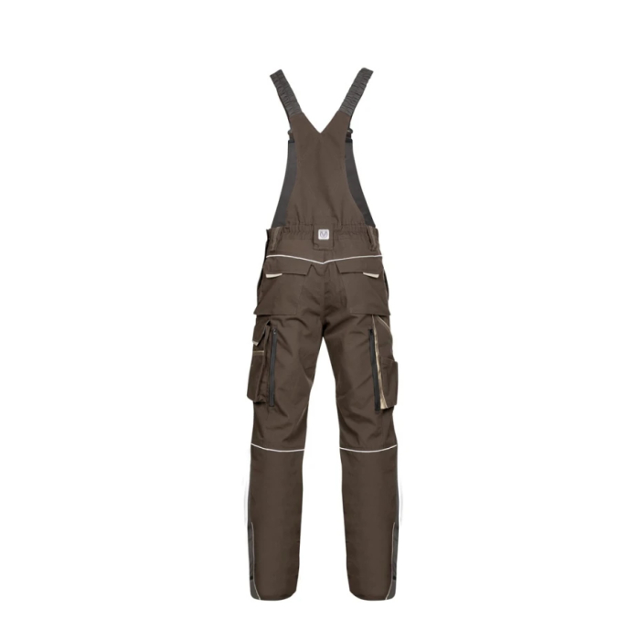 Set costum cu pantaloni de lucru cu pieptar hidrofobizati URBAN+ - maro [7]