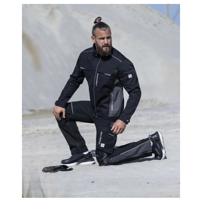 Set costum cu pantaloni de lucru cu pieptar hidrofobizati URBAN+ - negru [4]