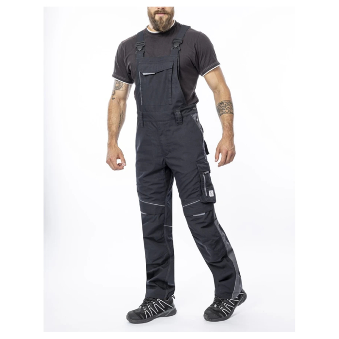 Set costum cu pantaloni de lucru cu pieptar hidrofobizati URBAN+ - negru [7]