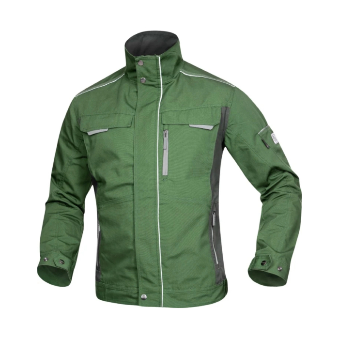 Set costum cu pantaloni de lucru cu pieptar hidrofobizati URBAN+ - verde [2]