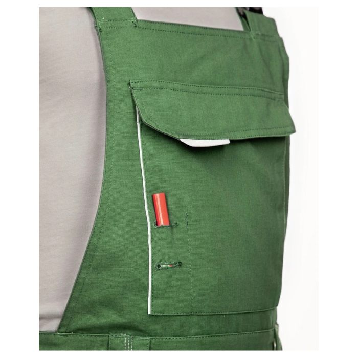 Set costum cu pantaloni de lucru cu pieptar hidrofobizati URBAN+ - verde [10]